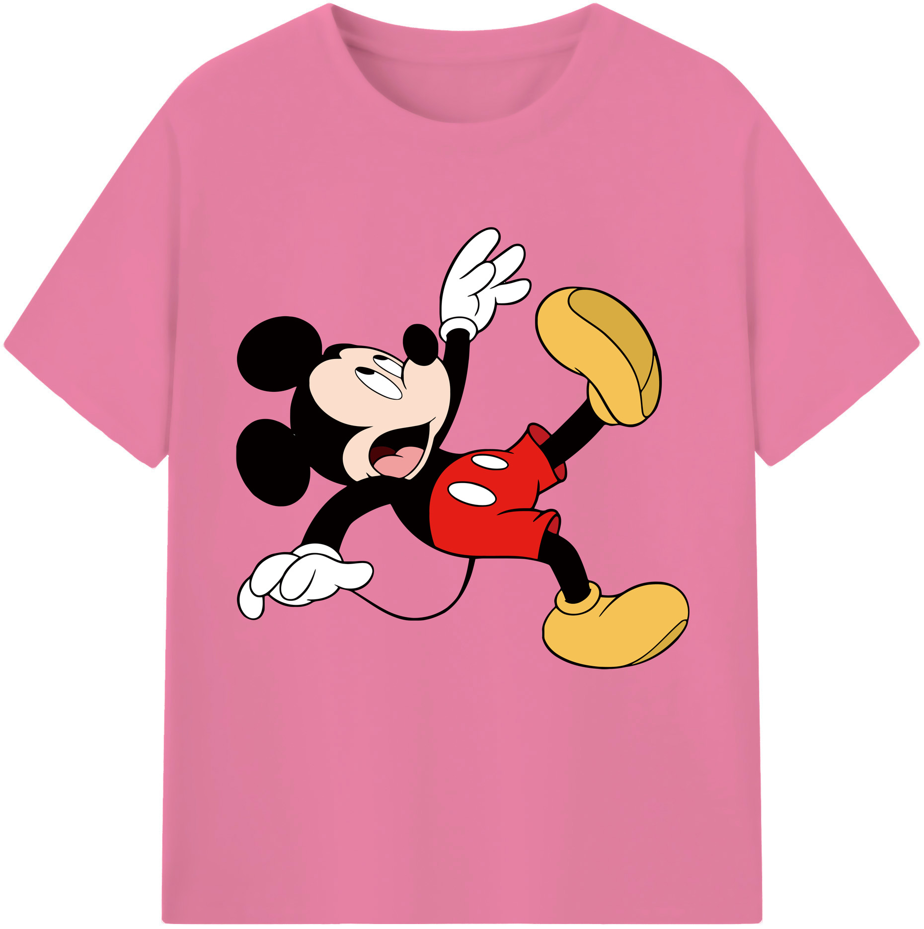 （画像用） ミッキーマウス Mickey Mouse 綿100％半袖Tシャツ（フロントプリント）